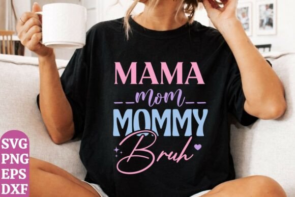 Cute Mom Humor Graphic Tee Design: Playful & Relatable Art